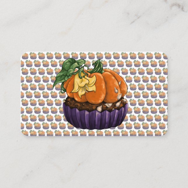 Tarjeta De Visita Pastel de calabaza (Anverso)