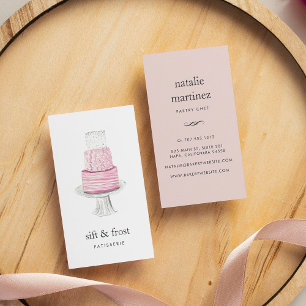 Tarjeta De Visita Pastel de capa   Vertical