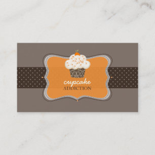 Tarjeta De Visita Pastel de chocolate naranja de PixDezines/pattisse