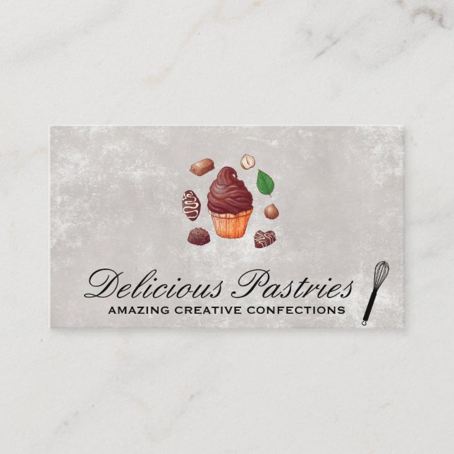Tarjeta De Visita Pastel de chocolate y dulces | Whisk (Anverso)