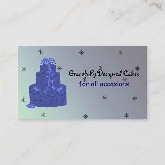 Tarjeta De Visita Pastel de diseño azul real (Anverso)