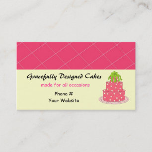 Tarjeta De Visita Pastel de diseño rosa caliente