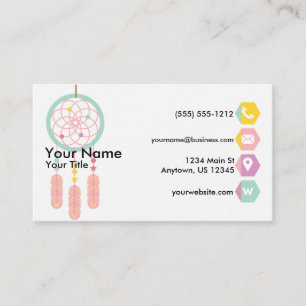 Tarjeta De Visita Pastel de Dreamcatcher