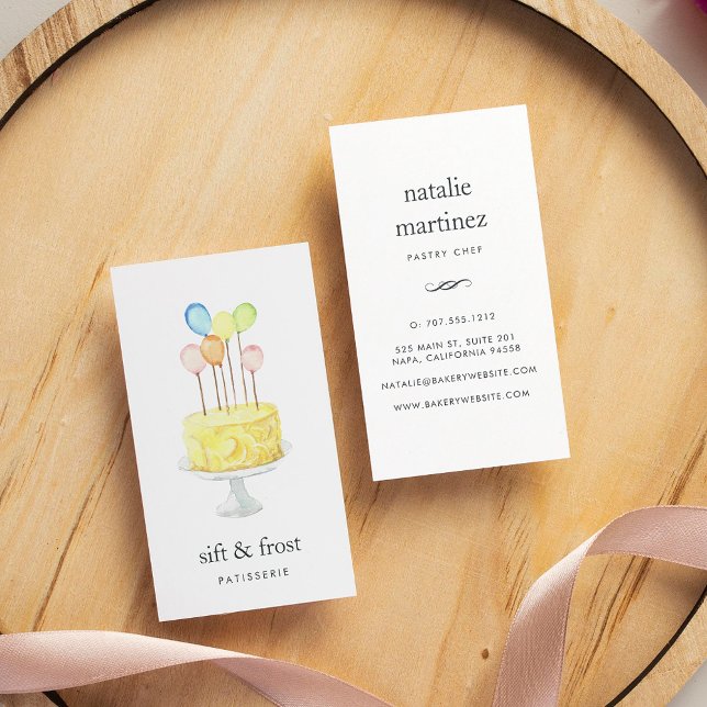 Tarjeta De Visita Pastel de globo | Vertical (Subido por el creador)