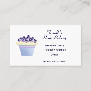 Tarjeta De Visita Pastel de panadería Blueberry