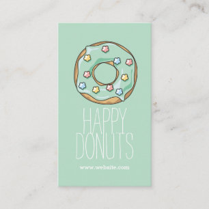 Tarjeta De Visita Pastel de panadería de Donut Shop