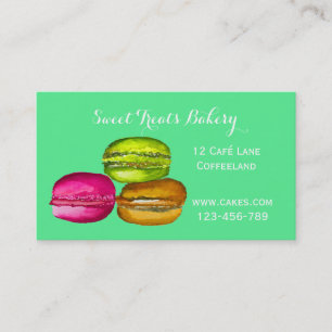 Tarjeta De Visita Pastel de panadería lindo estilo macarón francés