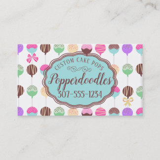 Tarjeta De Visita Pastel de pastelería arcoíris pastelería