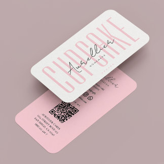 Tarjeta De Visita Pastel de pastelería Caterer Pastel Estético Rosa