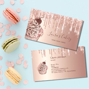 Tarjeta De Visita Pastel de pastelería de pastelería vintage