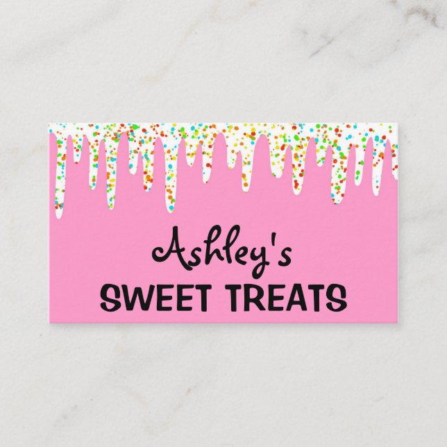 Tarjeta De Visita Pastel de pastelería dulce pastelería pastelería p (Anverso)