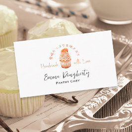 Tarjeta De Visita Pastel de pastelería Naranja Fruto Hogar Panadería