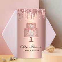Pastel de pastelería Rosa de oro Purpurina de cobr