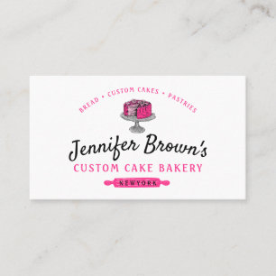 Tarjeta De Visita Pastel de pastelería y pastelería