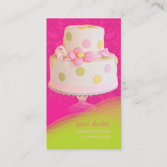 Tarjeta De Visita Pastel de pasteles bodas (Anverso)
