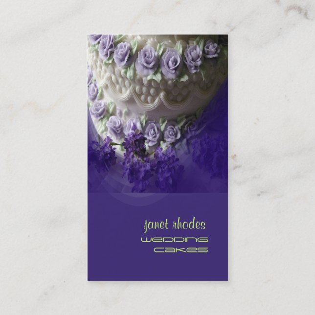 Tarjeta De Visita Pastel de pasteles bodas (Anverso)