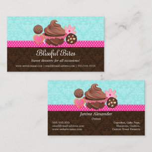 Tarjeta De Visita Pastel de pasteles de chocolate y postres de cocin