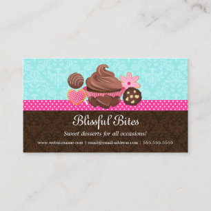 Tarjeta De Visita Pastel de pasteles de chocolate y postres de cocin