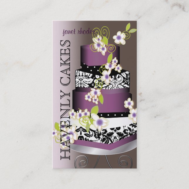 Tarjeta De Visita Pastel de PixDezines/Panadería/Pastelería (Anverso)