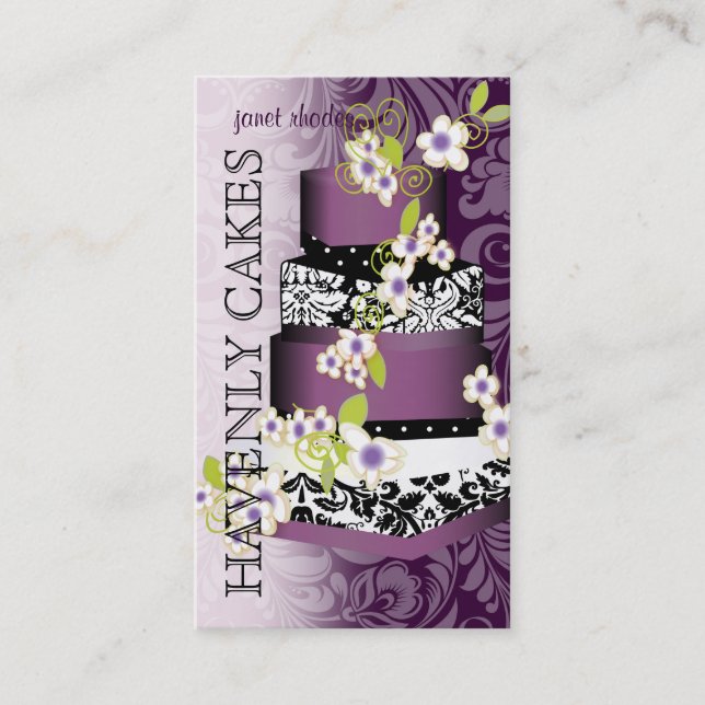 Tarjeta De Visita Pastel de PixDezines/Panadería/Pastelería (Anverso)