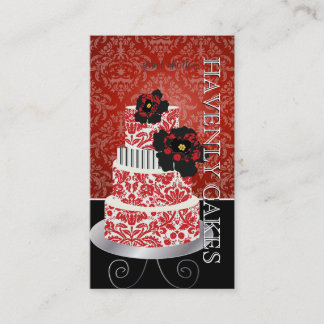 Tarjeta De Visita Pastel de terciopelo rojo PixDezines /pâtisserie