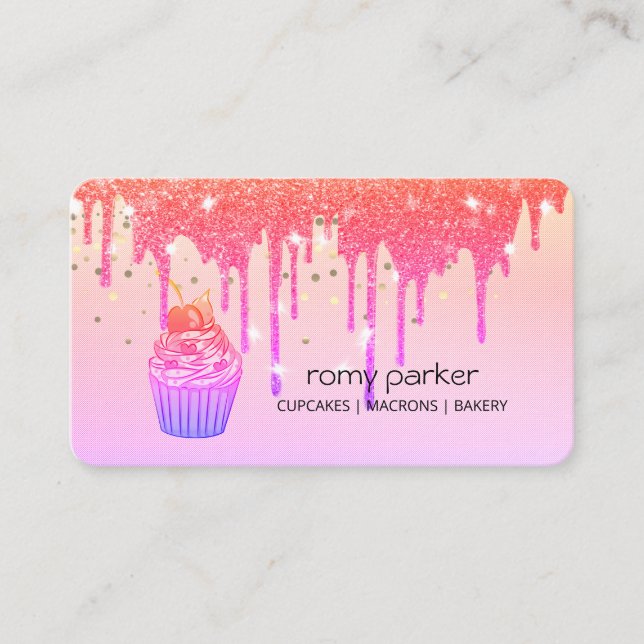 Tarjeta De Visita Pastel de torta casera Panadería Pastelería Rojo R (Anverso)