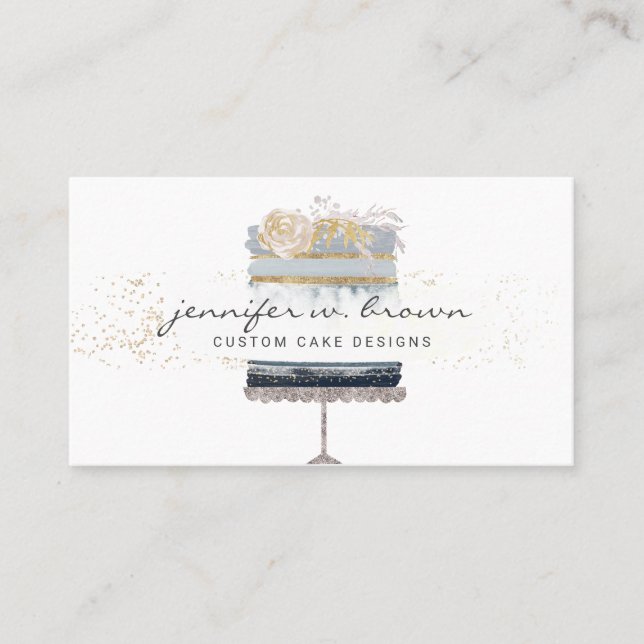 Tarjeta De Visita Pastel Diseño Panadería Cafetería Pastelería Fiest (Anverso)