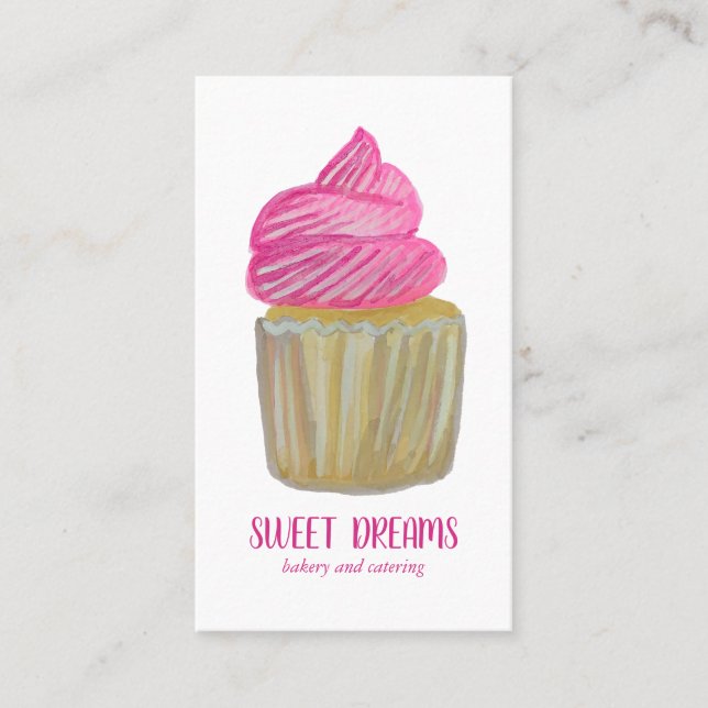 Tarjeta De Visita Pastel dulce de pasteles de panadería PERSONALIZAD (Anverso)