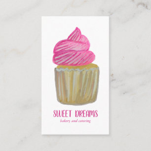 Tarjeta De Visita Pastel dulce pastelería PERSONALIZADO rosa