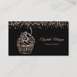 Tarjeta De Visita Pastel elegante moderno, dulces, panadería