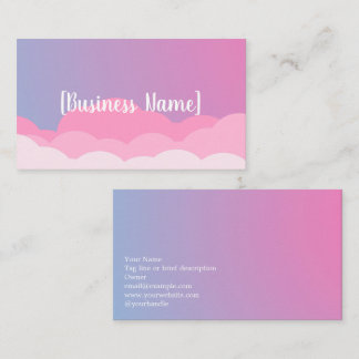 Tarjeta De Visita Pastel Gradient Business Card with Clouds | Custom