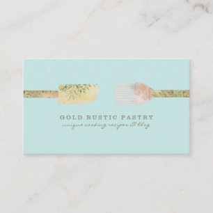 Tarjeta De Visita Pastel Green Rustic Eucalyptus Bakery