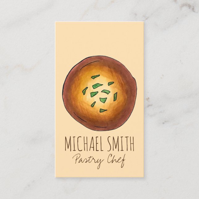 Tarjeta De Visita Pastel indio de Malpua Mithai dulce chef pastelero (Anverso)