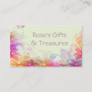 Tarjeta De Visita Pastel Lilies Modern