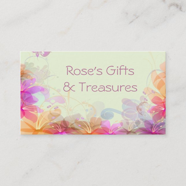 Tarjeta De Visita Pastel Lilies Modern (Anverso)