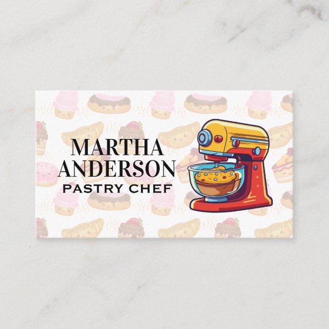Tarjeta De Visita Pastel mezclador (Anverso)