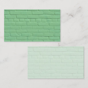 Tarjeta De Visita Pastel Mint Green Brick Wall