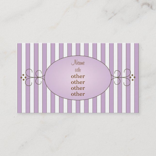 Tarjeta De Visita Pastel morado (Anverso)