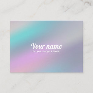 Tarjeta De Visita Pastel olográfico moderno del arco iris del estil