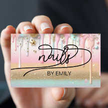 Pastel Paint Drip Salon de uñas Manicurista