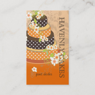 Tarjeta De Visita Pastel/Panadería/Pastelería de Boda de chocolate