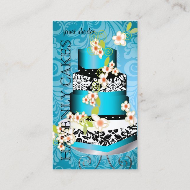 Tarjeta De Visita Pastel/Panadería/Pastelería de PixDezines, existen (Anverso)