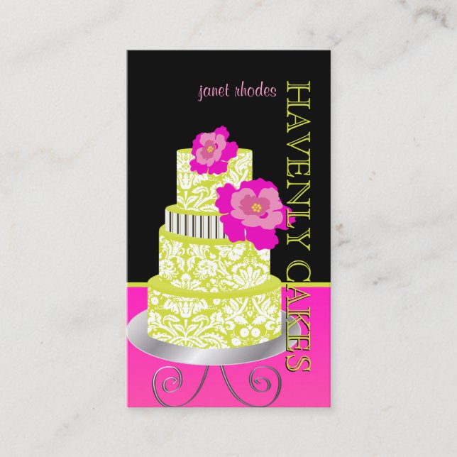 Tarjeta De Visita Pastel/Pastelería de pixDezines Keylime (Anverso)