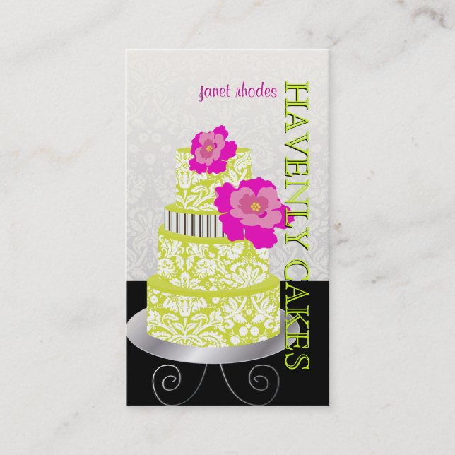 Tarjeta De Visita Pastel/Pastelería de pixDezines Keylime (Anverso)