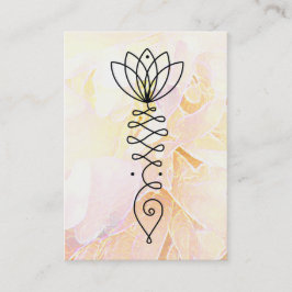 Tarjeta De Visita *~* Pastel Peony Healer Masaje Reiki Yoga Lotus