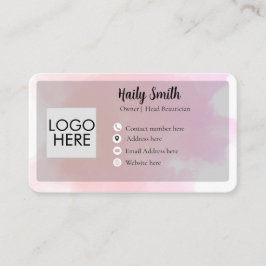 Tarjeta De Visita Pastel Pink & Mauve Gradient Modern Business card