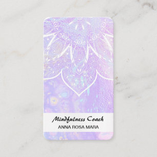 Tarjeta De Visita *~* Pastel Resumen Código QR Mandala Relieve meta