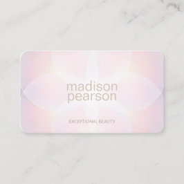 Tarjeta De Visita Pastel Rosa Abstract Beauty Spa