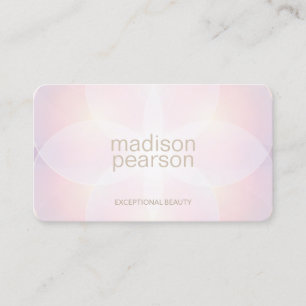 Tarjeta De Visita Pastel Rosa Abstract Beauty Spa