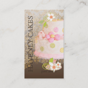 Tarjeta De Visita Pastel rosa + Boda de chocolate/Panadería/Pasteler